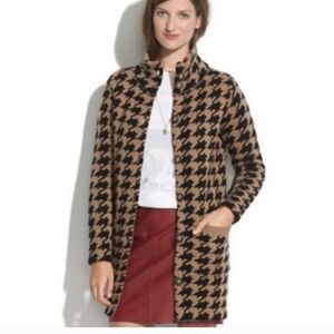 Madewell Wallace Houndstooth Sweater Coat Jacket XS EUC Rare & HTF!